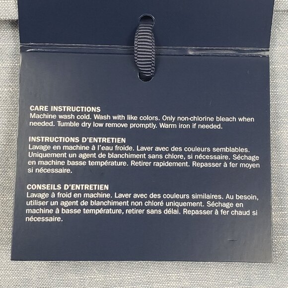 Ralph Lauren Workshirt Chambray King Flat Sheet Blue Luxury Bedding, 114"x108" - Picture 9 of 16